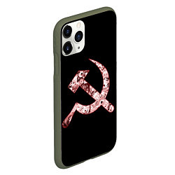 Чехол iPhone 11 Pro матовый Anime USSR, цвет: 3D-темно-зеленый — фото 2