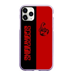 Чехол iPhone 11 Pro матовый SCORPIONS, цвет: 3D-светло-сиреневый