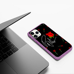 Чехол iPhone 11 Pro матовый PAYTON MOORMEIER - ТИКТОК, цвет: 3D-фиолетовый — фото 2