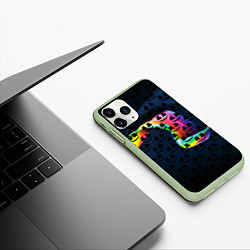 Чехол iPhone 11 Pro матовый MARSMELLO, цвет: 3D-салатовый — фото 2