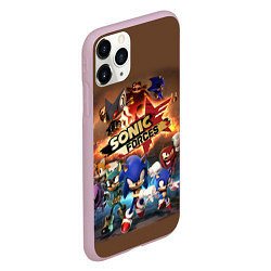 Чехол iPhone 11 Pro матовый SONIC, цвет: 3D-розовый — фото 2
