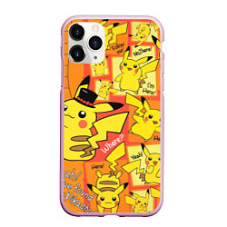 Чехол iPhone 11 Pro матовый Pikachu