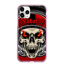 Чехол iPhone 11 Pro матовый SABATON, цвет: 3D-розовый