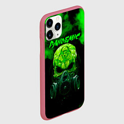 Чехол iPhone 11 Pro матовый Пандемия, цвет: 3D-малиновый — фото 2