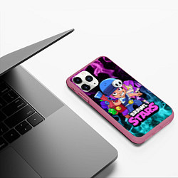 Чехол iPhone 11 Pro матовый BRAWL STARS PENNY,, цвет: 3D-малиновый — фото 2