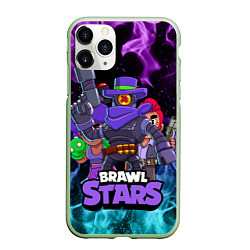 Чехол iPhone 11 Pro матовый BRAWL STARS RICOCHET, цвет: 3D-салатовый