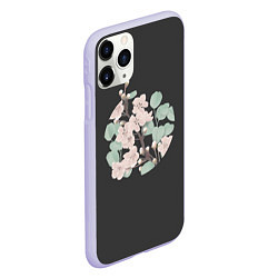 Чехол iPhone 11 Pro матовый САКУРА, цвет: 3D-светло-сиреневый — фото 2