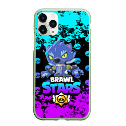 Чехол iPhone 11 Pro матовый Brawl stars 8-BIT, цвет: 3D-салатовый