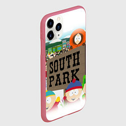 Чехол iPhone 11 Pro матовый ЮЖНЫЙ ПАРК, цвет: 3D-малиновый — фото 2