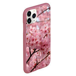 Чехол iPhone 11 Pro матовый САКУРА, цвет: 3D-малиновый — фото 2