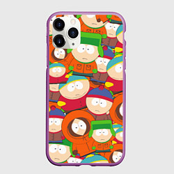 Чехол iPhone 11 Pro матовый ЮЖНЫЙ ПАРК, цвет: 3D-фиолетовый