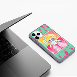 Чехол iPhone 11 Pro матовый Billie Eilish, цвет: 3D-серый — фото 2