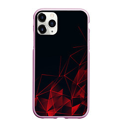 Чехол iPhone 11 Pro матовый RED STRIPES, цвет: 3D-розовый