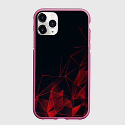 Чехол iPhone 11 Pro матовый RED STRIPES, цвет: 3D-малиновый