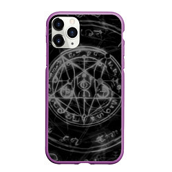 Чехол iPhone 11 Pro матовый ПЕНТАГРАММА,, цвет: 3D-фиолетовый
