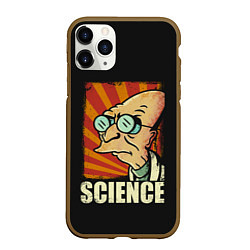Чехол iPhone 11 Pro матовый Futurama Science, цвет: 3D-коричневый