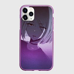 Чехол iPhone 11 Pro матовый Аниме, цвет: 3D-фиолетовый