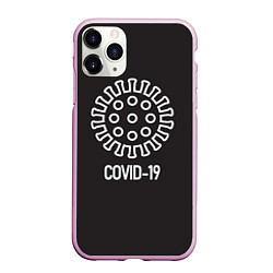 Чехол iPhone 11 Pro матовый COVID-19, цвет: 3D-розовый