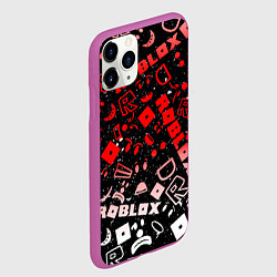 Чехол iPhone 11 Pro матовый Roblox, цвет: 3D-фиолетовый — фото 2