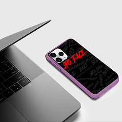 Чехол iPhone 11 Pro матовый ЭТО FACE, цвет: 3D-фиолетовый — фото 2