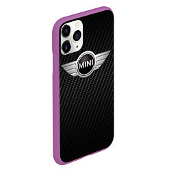 Чехол iPhone 11 Pro матовый MINI COOPER CARBON, цвет: 3D-фиолетовый — фото 2