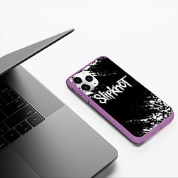 Чехол iPhone 11 Pro матовый SLIPKNOT, цвет: 3D-фиолетовый — фото 2