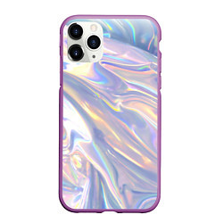 Чехол iPhone 11 Pro матовый Фольга, цвет: 3D-фиолетовый