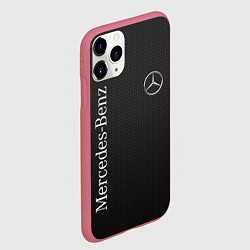 Чехол iPhone 11 Pro матовый Mersedes, цвет: 3D-малиновый — фото 2