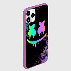 Чехол iPhone 11 Pro матовый Marshmello, цвет: 3D-фиолетовый — фото 2