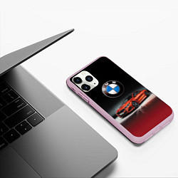 Чехол iPhone 11 Pro матовый BMW, цвет: 3D-розовый — фото 2