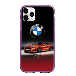 Чехол iPhone 11 Pro матовый BMW, цвет: 3D-фиолетовый