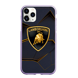 Чехол iPhone 11 Pro матовый Lamborghini, цвет: 3D-светло-сиреневый