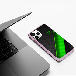 Чехол iPhone 11 Pro матовый FC Borussia, цвет: 3D-розовый — фото 2