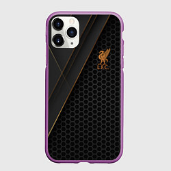 Чехол iPhone 11 Pro матовый Liverpool FC, цвет: 3D-фиолетовый