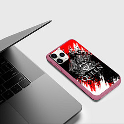 Чехол iPhone 11 Pro матовый QUEEN, цвет: 3D-малиновый — фото 2