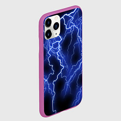 Чехол iPhone 11 Pro матовый МОЛНИЯ NEON, цвет: 3D-фиолетовый — фото 2