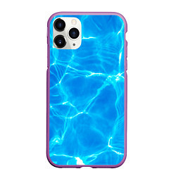 Чехол iPhone 11 Pro матовый Вода, цвет: 3D-фиолетовый