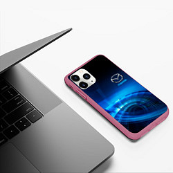 Чехол iPhone 11 Pro матовый MAZDA, цвет: 3D-малиновый — фото 2