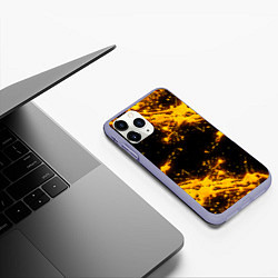 Чехол iPhone 11 Pro матовый БРЫЗГИ КРАСКИ NEON, цвет: 3D-светло-сиреневый — фото 2