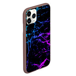 Чехол iPhone 11 Pro матовый МРАМОР NEON, цвет: 3D-коричневый — фото 2