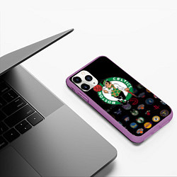 Чехол iPhone 11 Pro матовый Boston Celtics 1, цвет: 3D-фиолетовый — фото 2