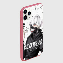 Чехол iPhone 11 Pro матовый Токийский гуль, цвет: 3D-малиновый — фото 2