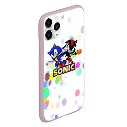 Чехол iPhone 11 Pro матовый SONIC, цвет: 3D-розовый — фото 2