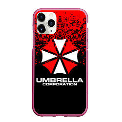 Чехол iPhone 11 Pro матовый Umbrella Corporation, цвет: 3D-малиновый