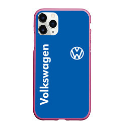 Чехол iPhone 11 Pro матовый Volkswagen, цвет: 3D-малиновый