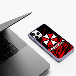 Чехол iPhone 11 Pro матовый Umbrella Corporation, цвет: 3D-светло-сиреневый — фото 2