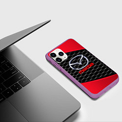 Чехол iPhone 11 Pro матовый MAZDA, цвет: 3D-фиолетовый — фото 2