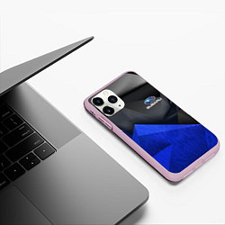 Чехол iPhone 11 Pro матовый SUBARU, цвет: 3D-розовый — фото 2