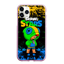 Чехол iPhone 11 Pro матовый Leon Brawl Stars, цвет: 3D-розовый