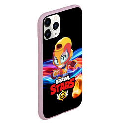 Чехол iPhone 11 Pro матовый Brawl stars leon max, цвет: 3D-розовый — фото 2